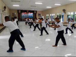 Jaga Kebugaran, Prajurit Yonif 1 Marinir Laksanakan Senam Ling Tien Kung