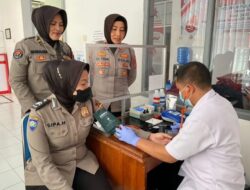 Dalam Rangka Menyambut Hari Jadi Polwan Ke – 74, Polwan Polres Ciamis Melaksanakan Kegiatan Donor Darah