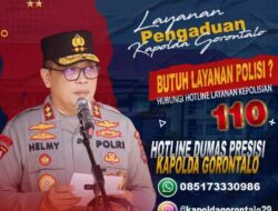 Kapolda Gorontalo Buka Hotline Pengaduan Masyarakat