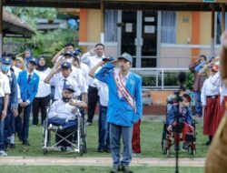 Hari Pertama Masuk Sekolah, Siswa SLBN A Citeureup Ikuti Upacara Bendera