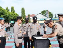 Kapolres Majalengka Pimpin Langsung Sertijab Waka Polres dan Kapolsek Kertajati