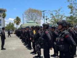 Pasca Ricuhnya Unras di Kabupaten Pohuwato, Personel Gabungan Polda Gorontalo Disiagakan