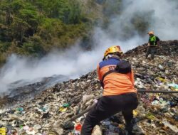 Kebakaran TPA Tlekung Kota Batu, Api Masih Belum Padam