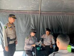 Sinergitas Personel Satgas OMB Polda NTT Dalam Pengamanan dan Pelayanan Kesehatan Jelang Pemilu 2024