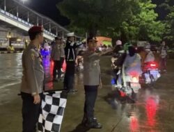 Polda Lampung Bersama Jajaran Memulai Pengawalan Bagi Pemudik Sepeda Motor