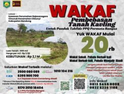Wakaf Pembebasan Tanah Kavling Untuk Pondok Tahfidz PPQ Permata Bangsa