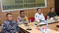 Kapolda Papua Bersama Forkopimda Papua Ikuti Vicon Pemantauan Penyelenggaraan Pilkada Serentak 2024