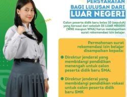 PERSYARATAN PESERTA DIDIK NONFORMAL DAN INFORMAL” SERTA “PERSYARATAN BAGI LULUSAN DARI LUAR NEGERI