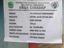 Camat Cingambul Membisu Di Minta Komentar Dugaan Penyelewengan Dana Desa Proyek Hotmik Desa Cidadap Dari Dana Desa (DD) Tahap 1 Tahun 2025
