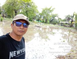 Akibat Curah Hujan Yang Tinggi, Pemakaman Umum di Desa Setialaksana Terendam Air