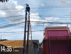 Diduga Tidak Kantongi Izin, Pemasangan Kabel Fiber Optik di Jalan Raya Sukatani Jadi Sorotan Warga