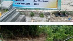 Kades Salahkan Perangkat Terkait Papan Informasi Kegiatan Pekerjaan Pengerasan Jalan Pasir Seureuh Desa Bunder, Cidahu, Kuningan Jawa Barat