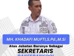 Selamat Dan Sukses Untuk MH.Khadafi Mufti, S.Pd., M.Si. Sekretaris Bakesbangpol Kabupaten Kuningan Jawabarat