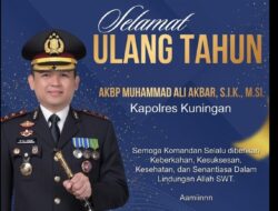 Selamat Ulang Tahun ke 43 AKBP Muhammad Ali Akbar S.I.K M.S.I, Kapolres Kuningan Jawabarat