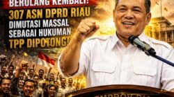 Pemprov Riau Tindak Tegas Kasus SPPD Fiktif: 307 ASN DPRD Dimutasi Massal dan TPP Dipotong