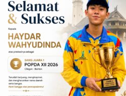 ​Putra Ketua DPD LSM Trinusa Banten, Haydar Wahyudinda, Sabet Juara 1 Pencak Silat Regu Putra di POPDA XII Banten 2026