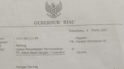 MKGR GUGAT LUTHFI (PT.Arara Abadi) AKUI Eksekutor Serobot Lahan 180 Jektar Cadangan Lahan Ketahanan Pangan Riau Di Wilayah Kampar.