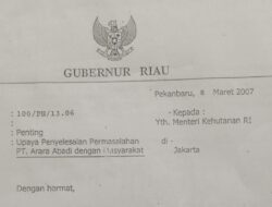 MKGR GUGAT LUTHFI (PT.Arara Abadi) AKUI Eksekutor Serobot Lahan 180 Jektar Cadangan Lahan Ketahanan Pangan Riau Di Wilayah Kampar.
