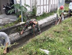 Perlancar Pasokan Air Sawah, Kopka Slamet Prasetiyo Bersama Poktan Rukun Makmur 1 Bersihkan Parit Irigasi